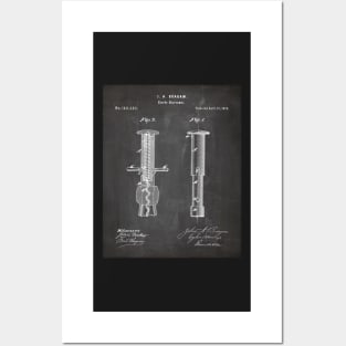 Corkscrew Patent - Wine Lover Home Kitchen Art - Black Chalkboard Posters and Art